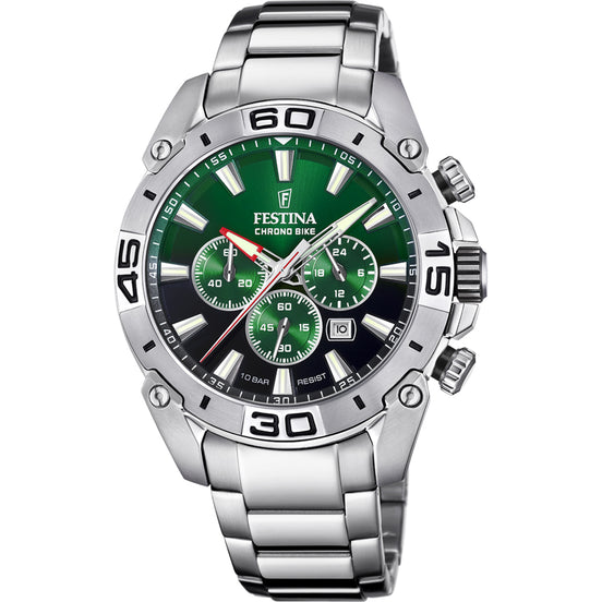 Festina Chrono Bike 2021 orologio cronografo silver/verde uomo F20543/3