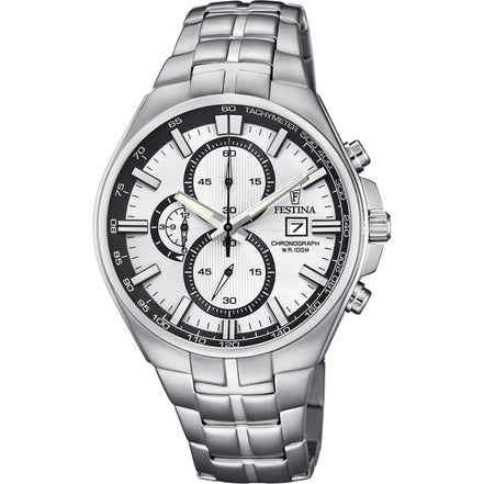 Festina Timeless Chronograph orologio uomo silver F6862/1