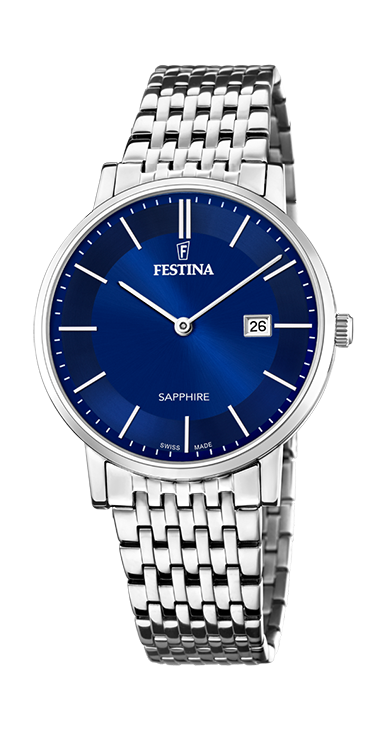 Festina Swiss Made orologio uomo blu solo tempo F20018/2