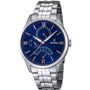 Festina Retro orologio multifunzione uomo acciaio/blu F16822/3