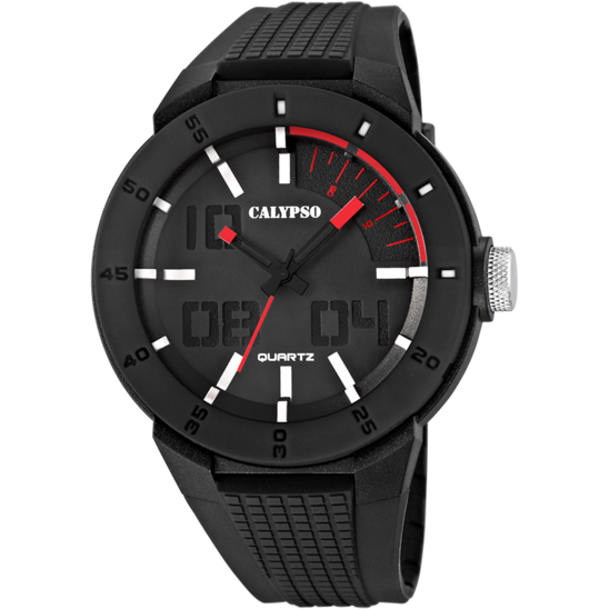 OROLOGIO CALYPSO STREET STYLE K5629/2 NERO CINTURINO GOMMA, UOMO