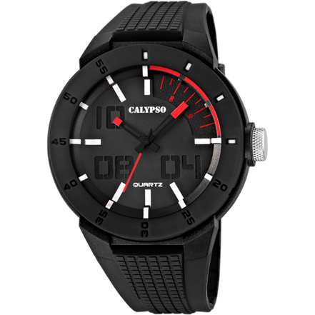 OROLOGIO CALYPSO STREET STYLE K5629/2 NERO CINTURINO GOMMA, UOMO