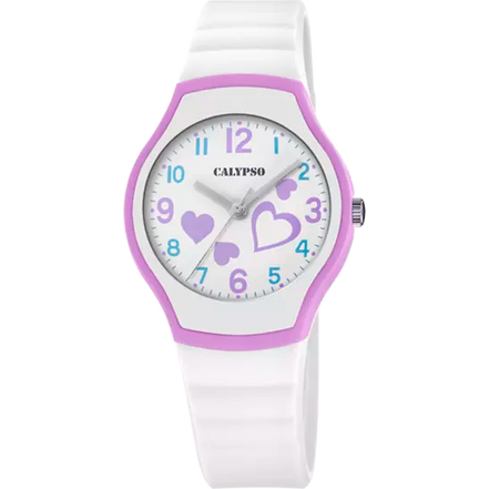 OROLOGIO CALYPSO JUNIOR COLLECTION K5806/1 BIANCO CINTURINO GOMMA,  K5806/1