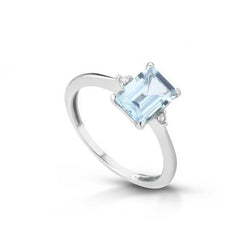 Kioto anello donna oro bianco 9kt diamanti 0.026 ct AN9KT-2Q