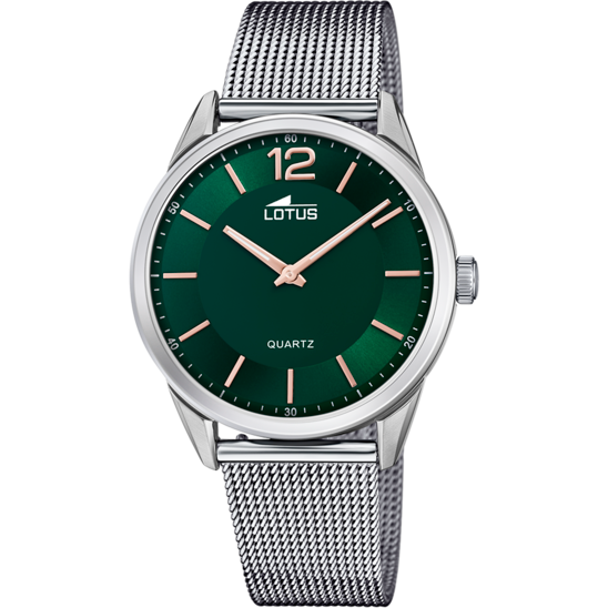 Lotus Smart Casual orologio uomo verde bracciale 40mm in acciaio 18734/3