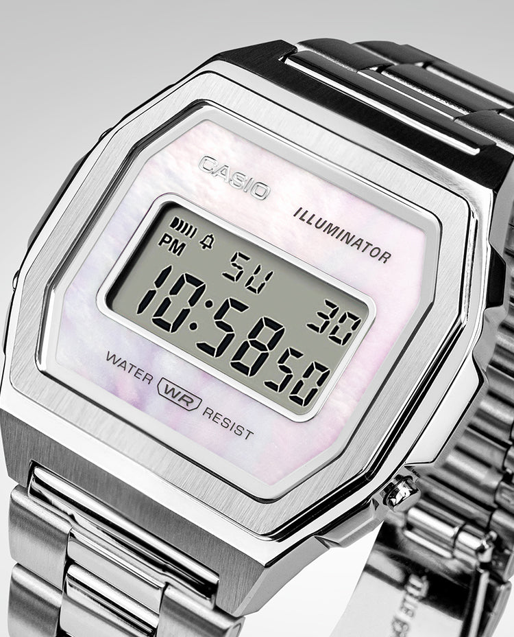 Casio Vintage Iconic orologio multifunzione unisex silver A1000D-7EF