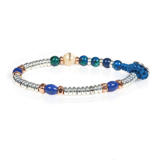 Gerba Mon Amour bracciale in argento occhio di tigre blu verde unisex MA16