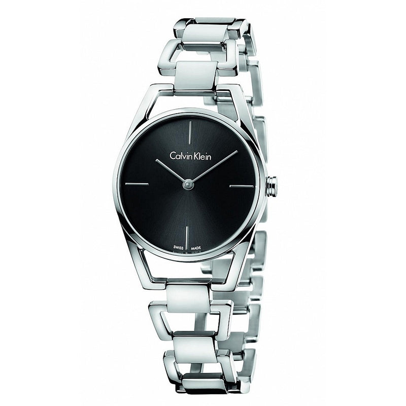 Calvin Klein Dainty orologio solo tempo donna silver/nero K7L23141