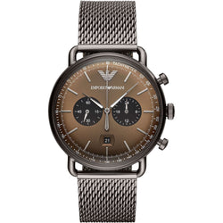 Emporio Armani EA24 orologio cronografo uomo marrone AR11141