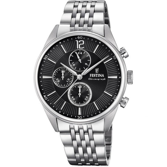 Festina Timeless Chronograph orologio uomo silver/nero F20285/4