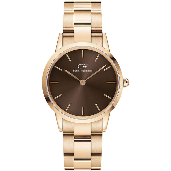 Daniel Wellington Iconic Link Amber orologio donna gold/marrone 32mm DW00100462