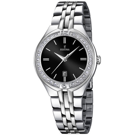 Festina Mademoiselle orologio solo tempo donna acciaio/nero F16867-2