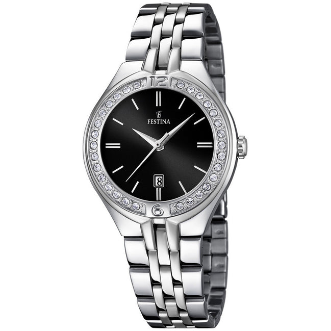 Festina Mademoiselle orologio solo tempo donna acciaio/nero F16867-2