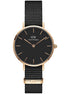 Daniel Wellington Petite orologio unisex nero/gold 28mm DW00100247