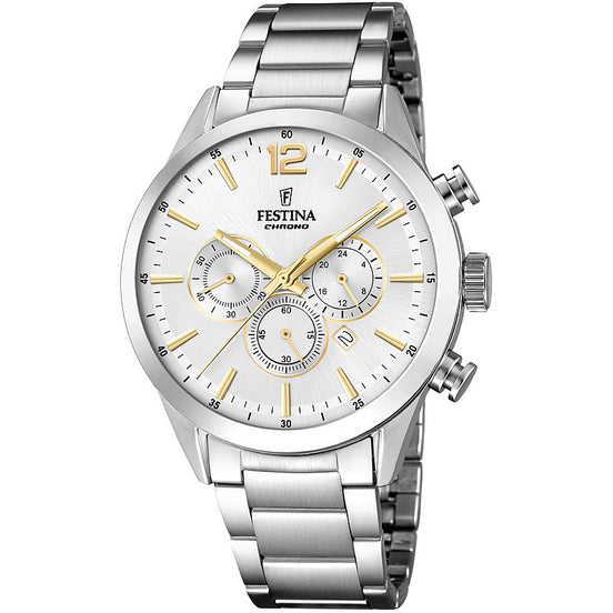 Festina Timeless Chronograph orologio uomo cronografo silver F20343/1