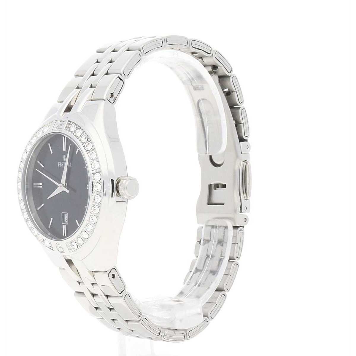 Festina Mademoiselle orologio solo tempo donna acciaio/nero F16867-2